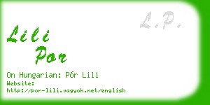 lili por business card